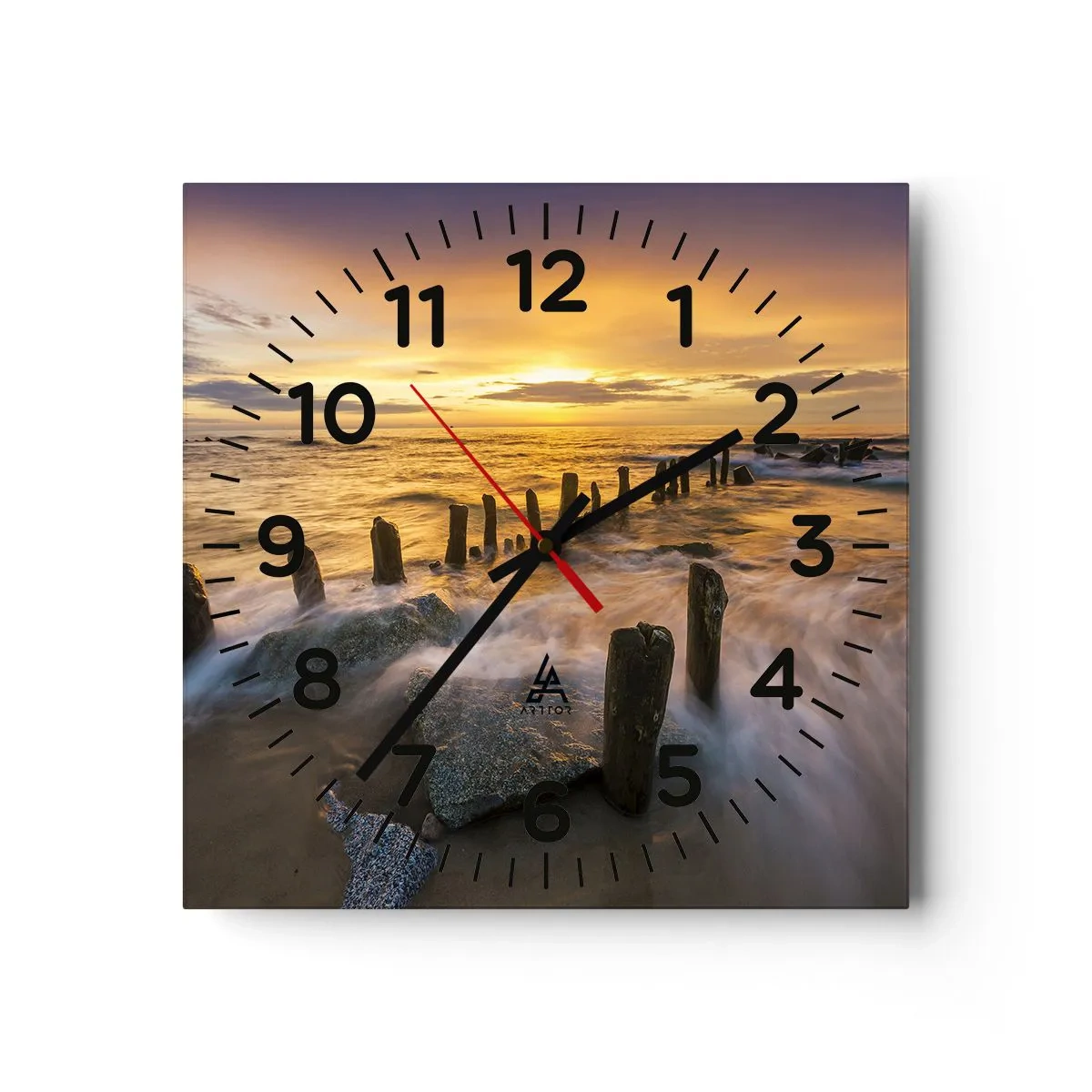 Reloj de pared - Reloj de vidrio - La cruda belleza del Báltico - 30x30 cm