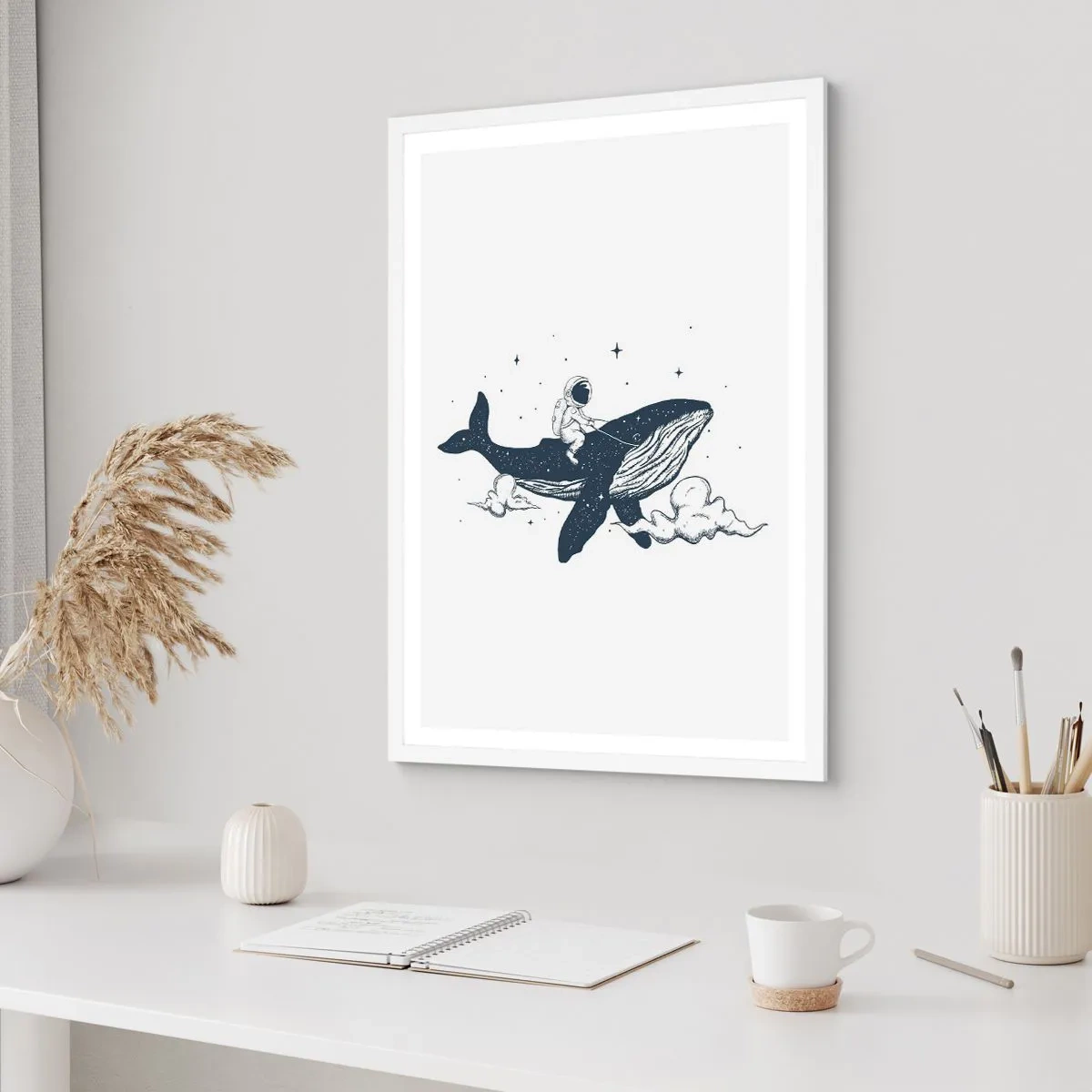 Póster en marco blanco - Una aventura cósmica - 40x50 cm