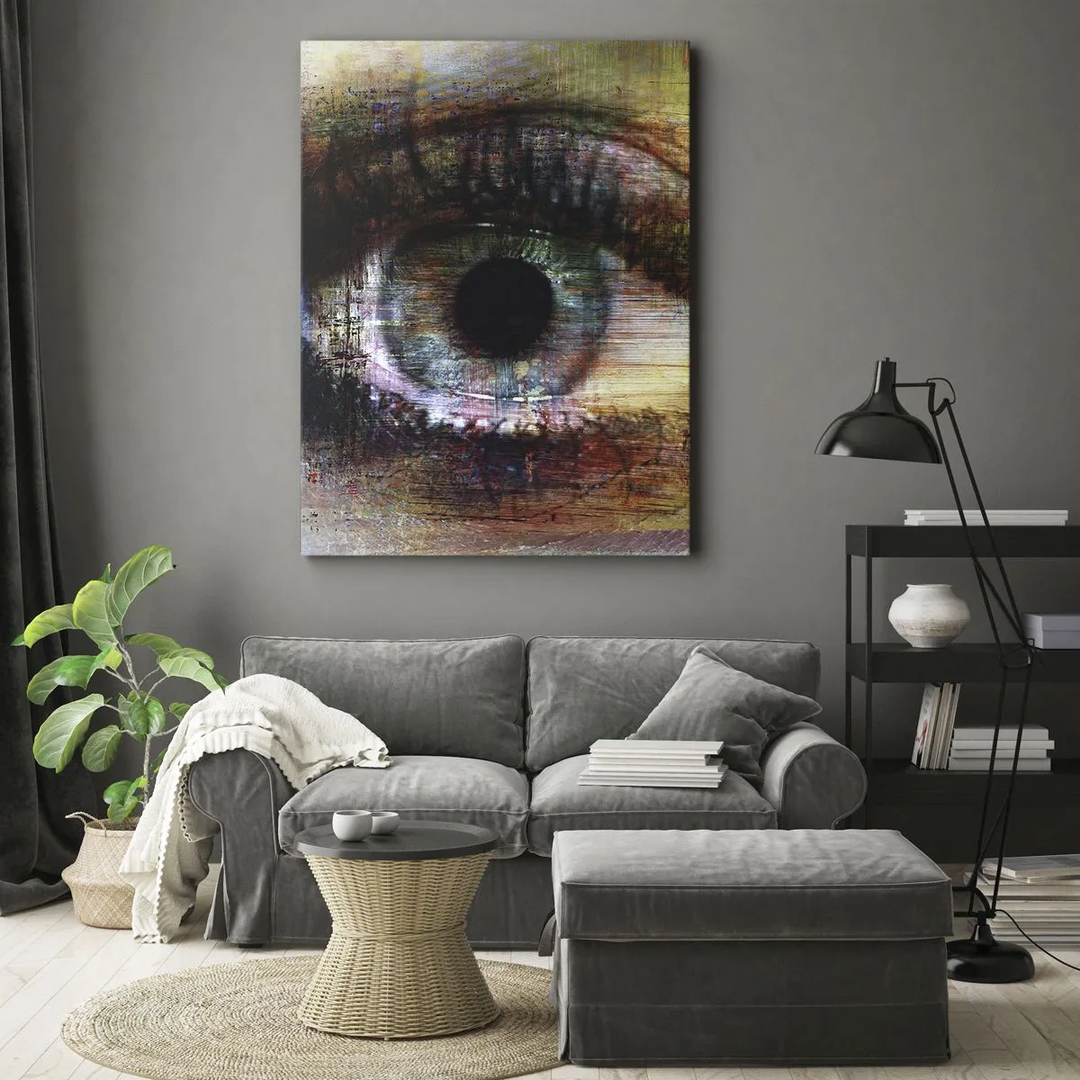 Cuadro sobre lienzo - Impresión de Imagen - Puedes mirar en el alma - 55x100 cm