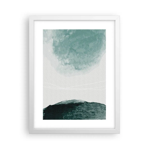 Póster en marco blanco - Un encuentro con la niebla - 30x40 cm