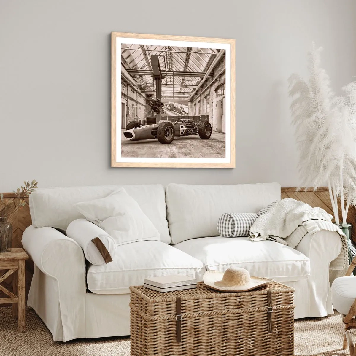 Póster en marco roble claro - El descanso del vencedor - 30x30 cm