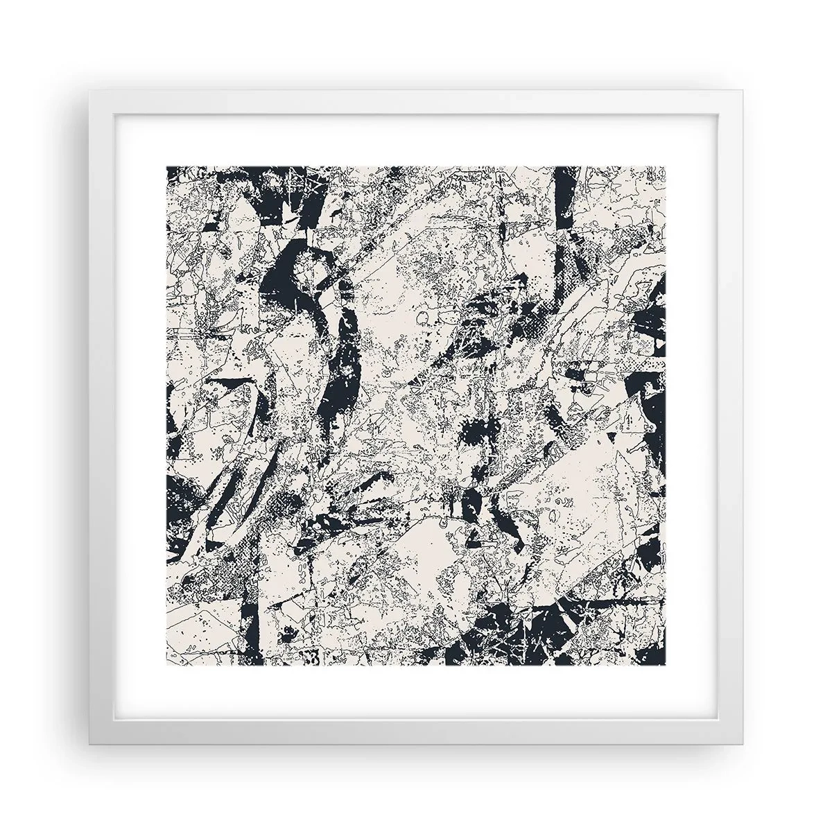 Póster en marco blanco - La interpenetración de los opuestos - 40x40 cm