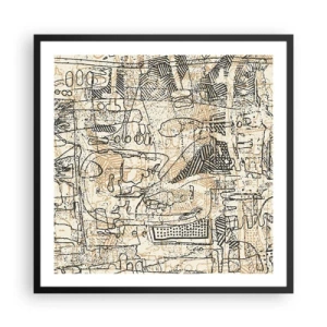 Póster en marco negro - A la espera de ser descifrado - 60x60 cm