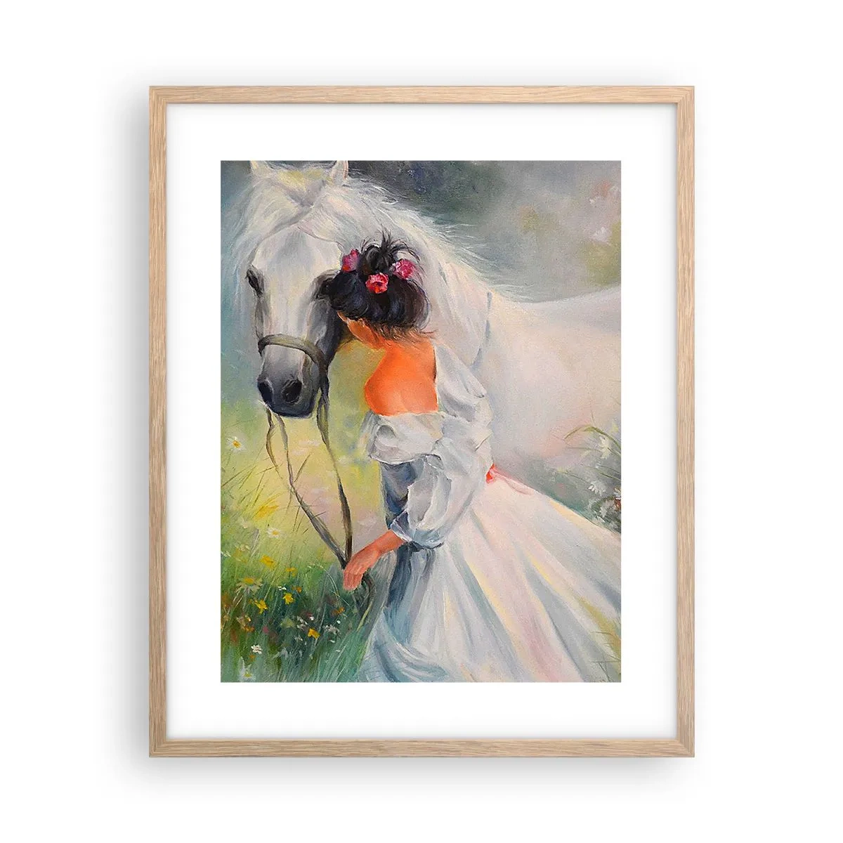 Póster en marco roble claro - Como si de un hermoso sueño se tratara - 40x50 cm