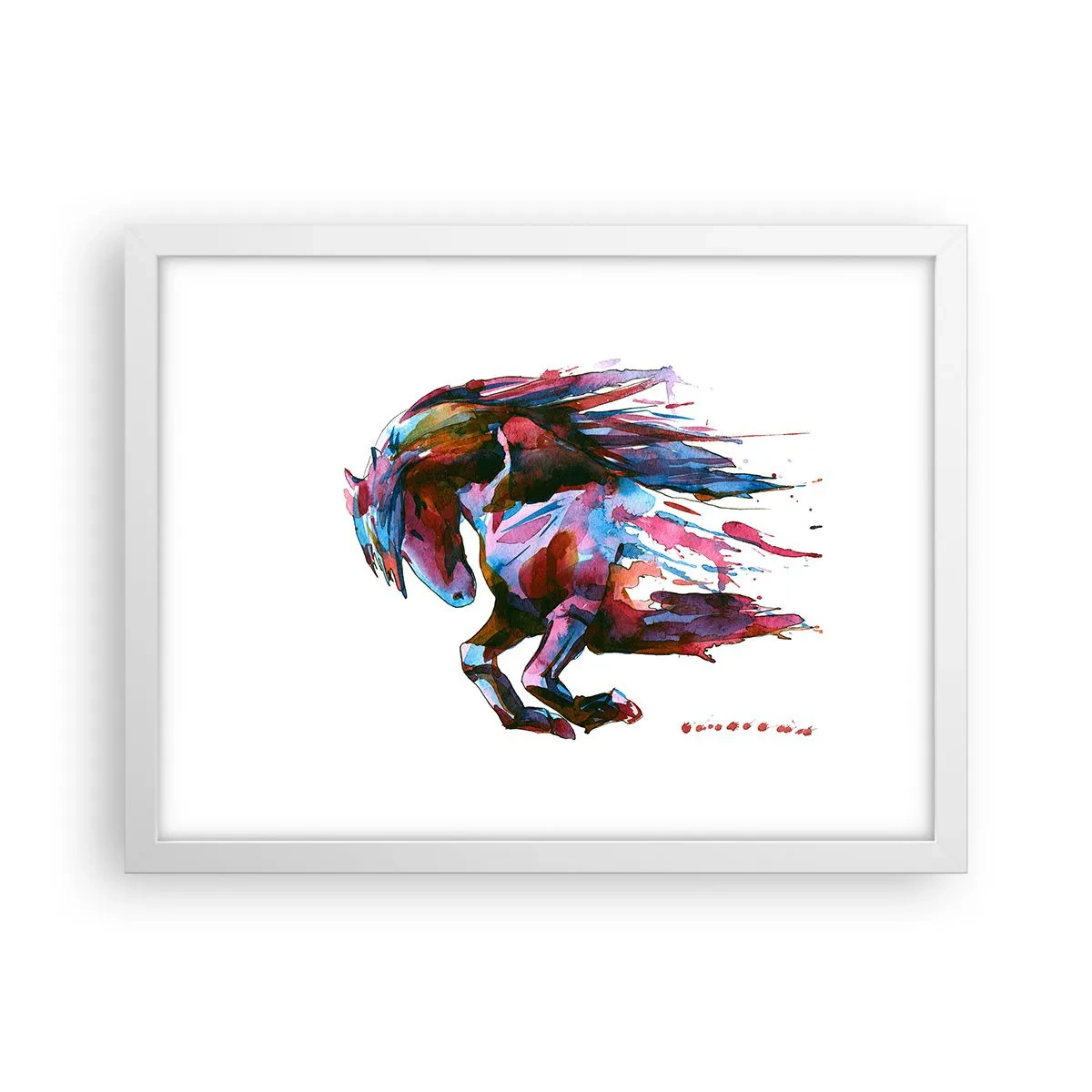 Póster en marco blanco - En éxtasis - 40x30 cm