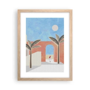Póster en marco roble claro - Un día árabe - 30x40 cm