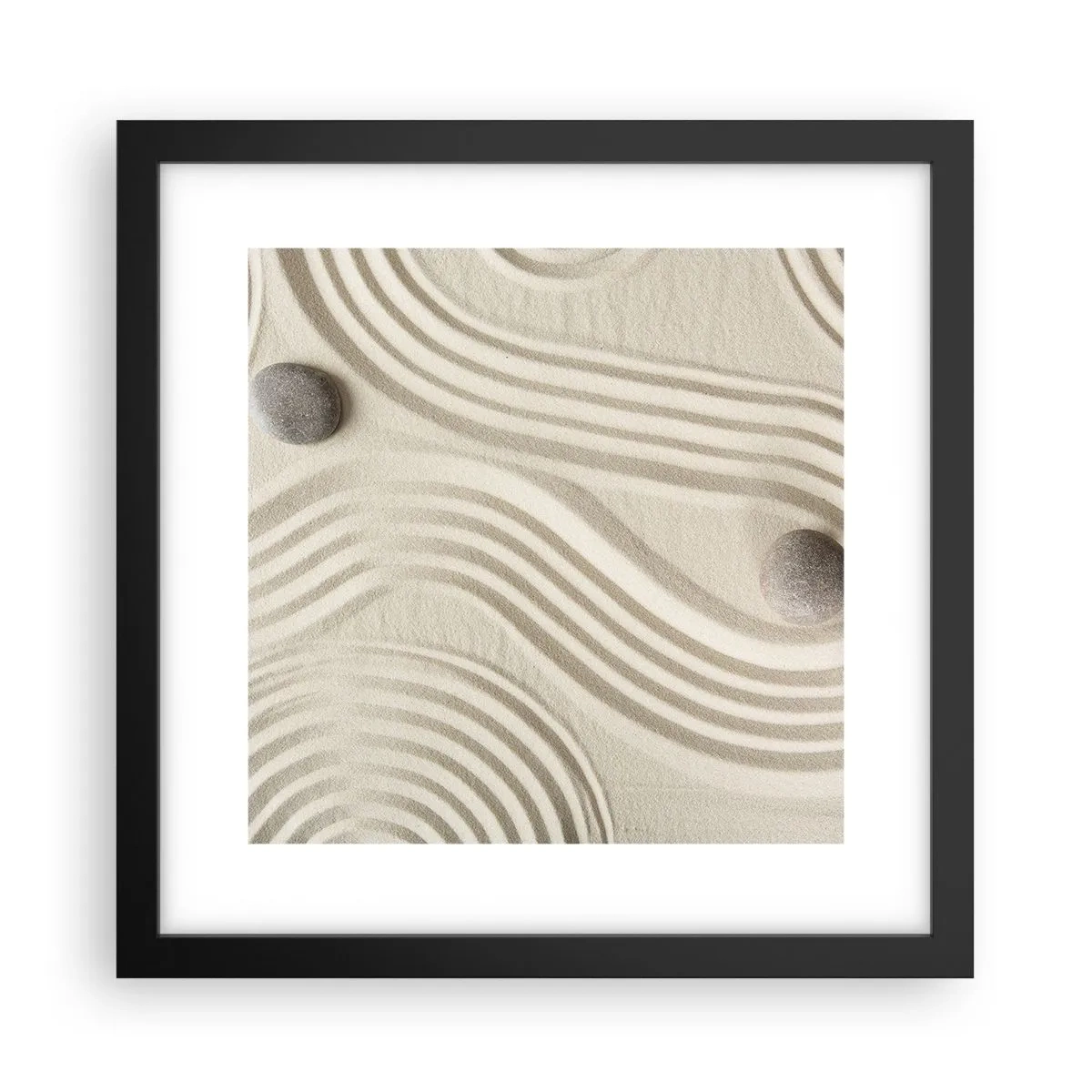 Póster en marco negro - Un toque de calidez - 30x30 cm