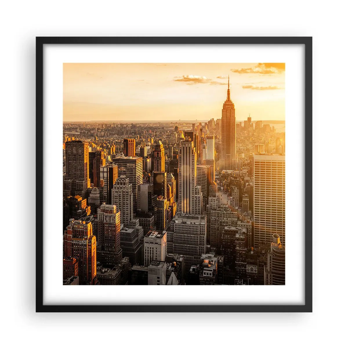 Póster en marco negro - Creciendo al sol - 50x50 cm