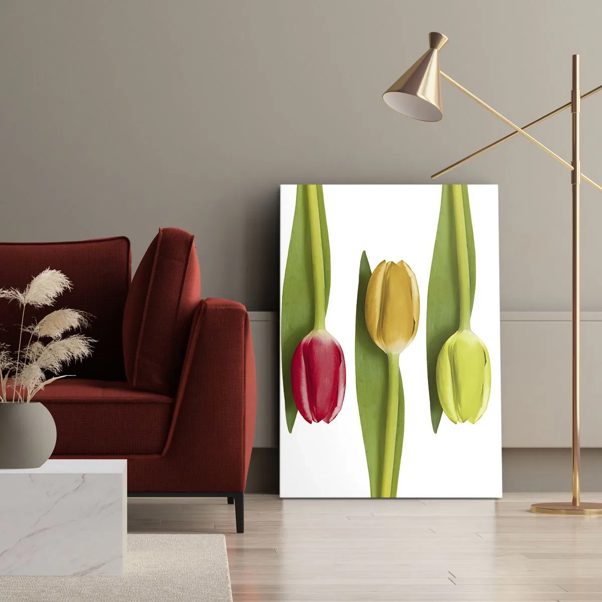 Cuadro sobre lienzo - Impresión de Imagen - Composición del arco iris - 45x80 cm