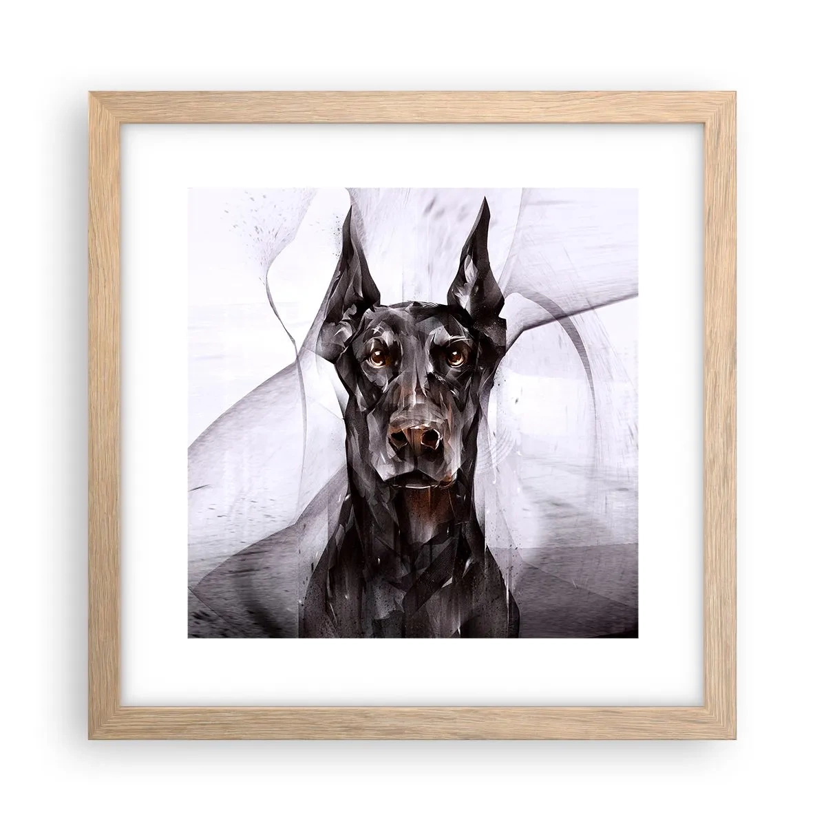 Póster en marco roble claro - Nacido noble - 30x30 cm