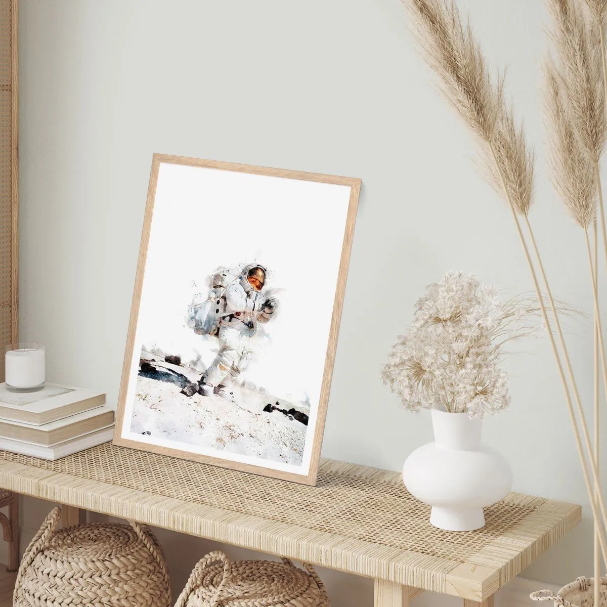 Póster en marco roble claro - Mensajero de la Tierra - 70x100 cm