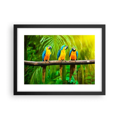 Póster en marco negro - ¿Y has oído que ella...? - 40x30 cm