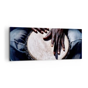 Cuadro sobre lienzo - Impresión de Imagen - Vive a tu ritmo - 100x40 cm