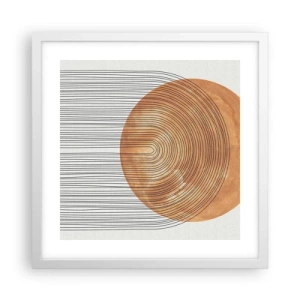 Póster en marco blanco - Una composición soleada - 40x40 cm