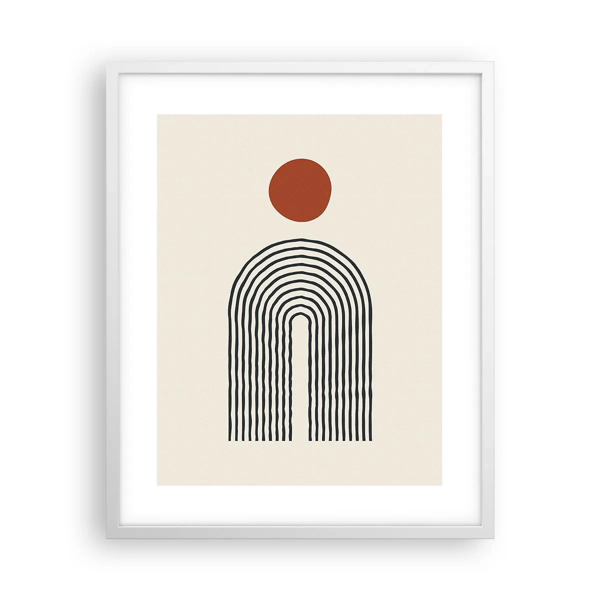 Póster en marco blanco - Magnetismo de formas y colores - 40x50 cm