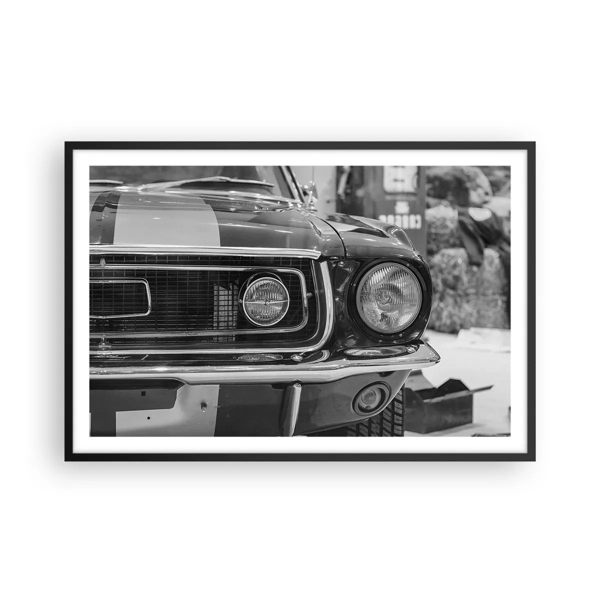 Póster en marco negro - Paseo rudo - 91x61 cm