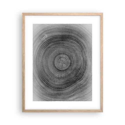 Póster en marco roble claro - El paso del tiempo - 40x50 cm