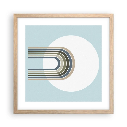 Póster en marco roble claro - Una atracción irresistible - 40x40 cm