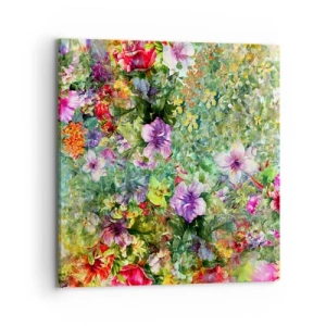 Cuadro sobre lienzo - Impresión de Imagen - En flores a la perdición - 70x70 cm