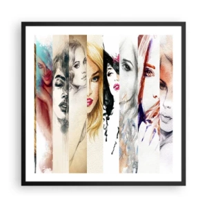 Póster en marco negro - Y siempre eres tú - 60x60 cm