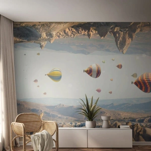 Fotomural Autadhesivo Deluxe Sticker - Aquí todo es posible - Abstracción, globos, Paisaje - 350x256 cm