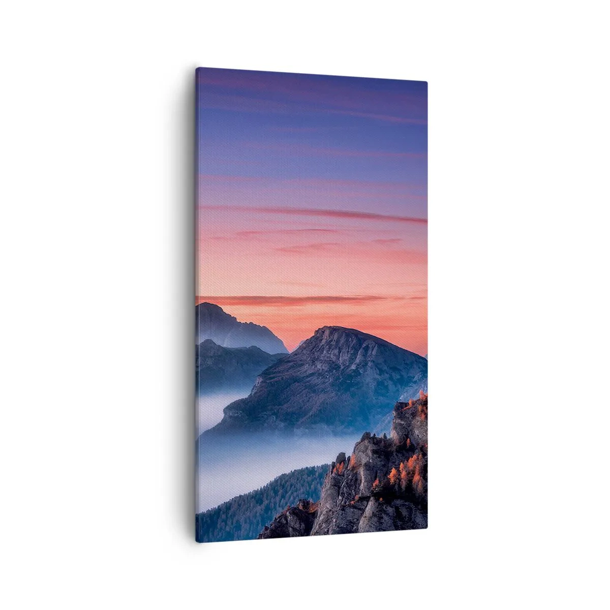 Cuadro sobre lienzo - Impresión de Imagen - Sobre los valles - 55x100 cm