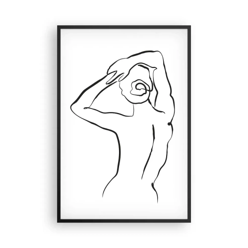 Póster en marco negro - Pose matinal - 61x91 cm