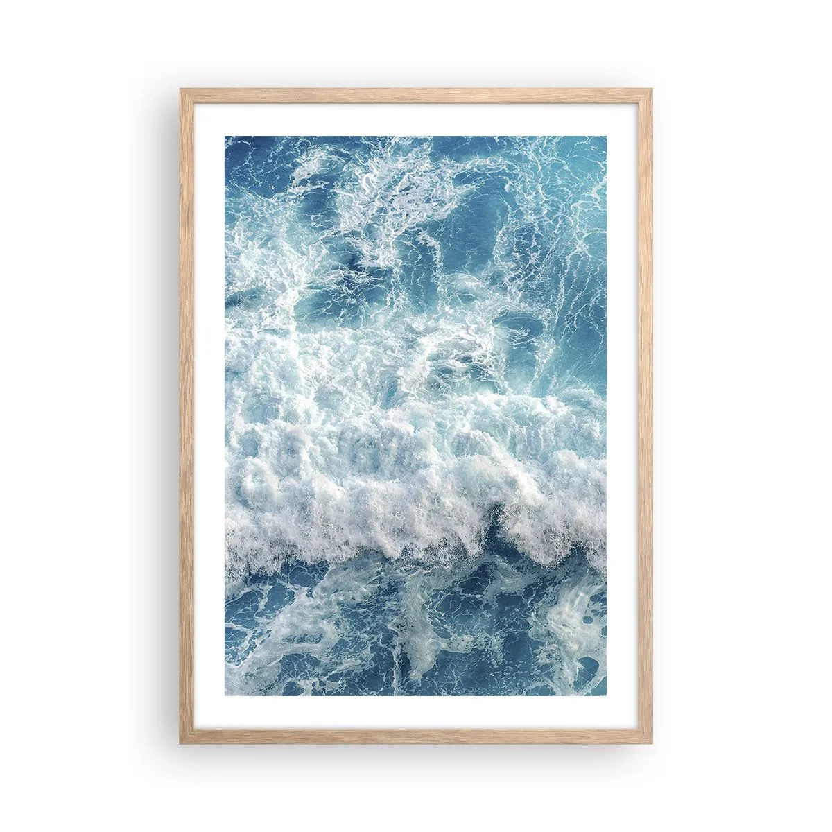 Póster en marco roble claro - Alegre y con mucho brío - 50x70 cm