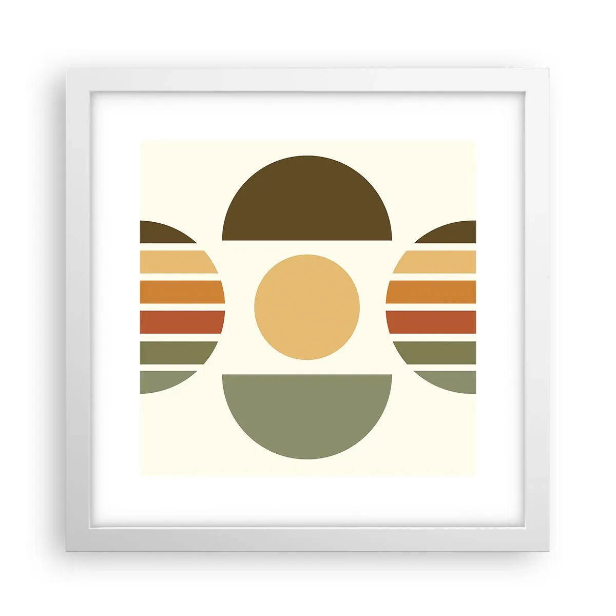 Póster en marco blanco - Los tonos de la tierra - 30x30 cm