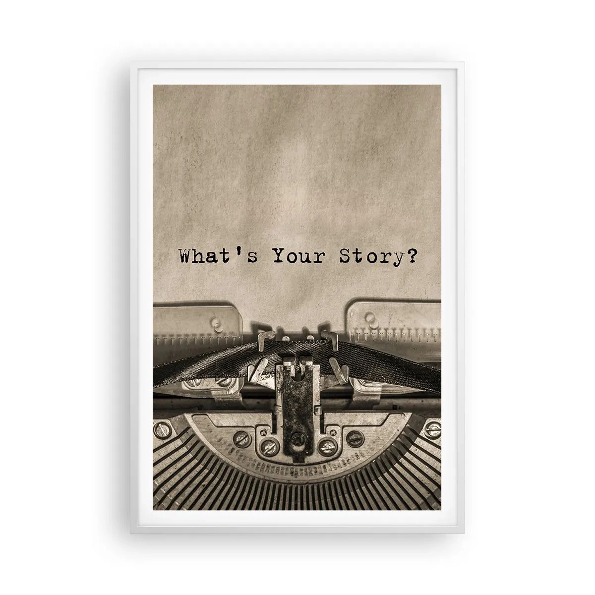 Póster en marco blanco - Solo espero una respuesta - 70x100 cm