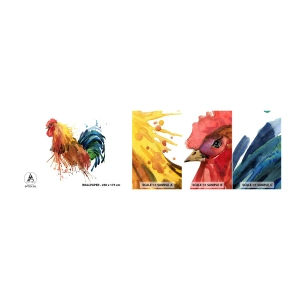 Muestra de fotomural autoadhesivo Deluxe Sticker - Un manto real, un orgullo real - Polla, Gráficos, Cría - 100x30 cm