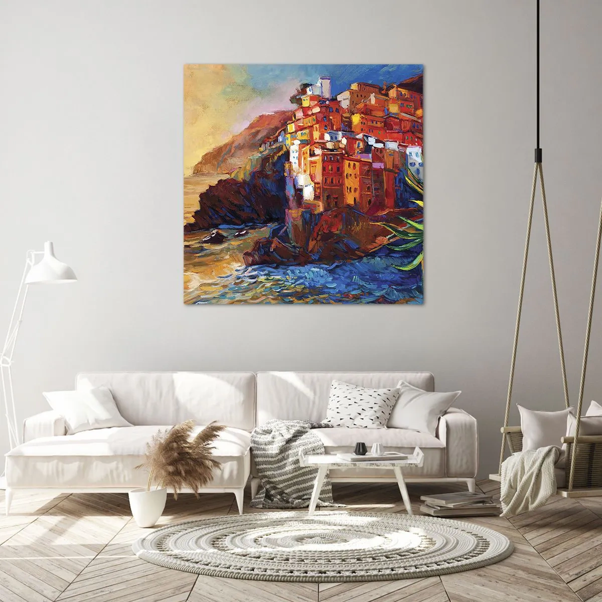 Cuadro sobre lienzo - Impresión de Imagen - Ambiente italiano - 30x30 cm