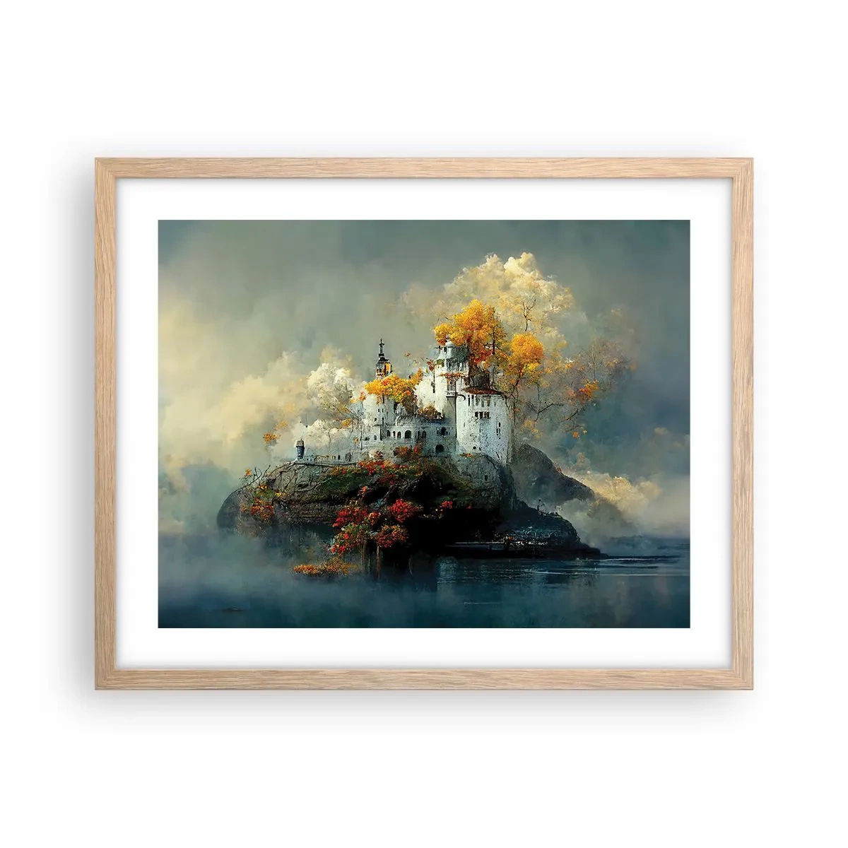 Póster en marco roble claro - El comienzo de una historia romántica - 50x40 cm