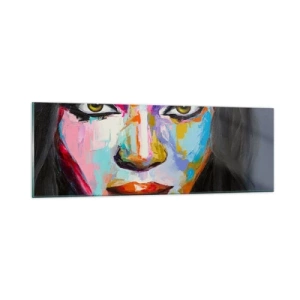 Cuadro sobre vidrio - Impresiones sobre Vidrio - Mirada penetrante - 90x30 cm