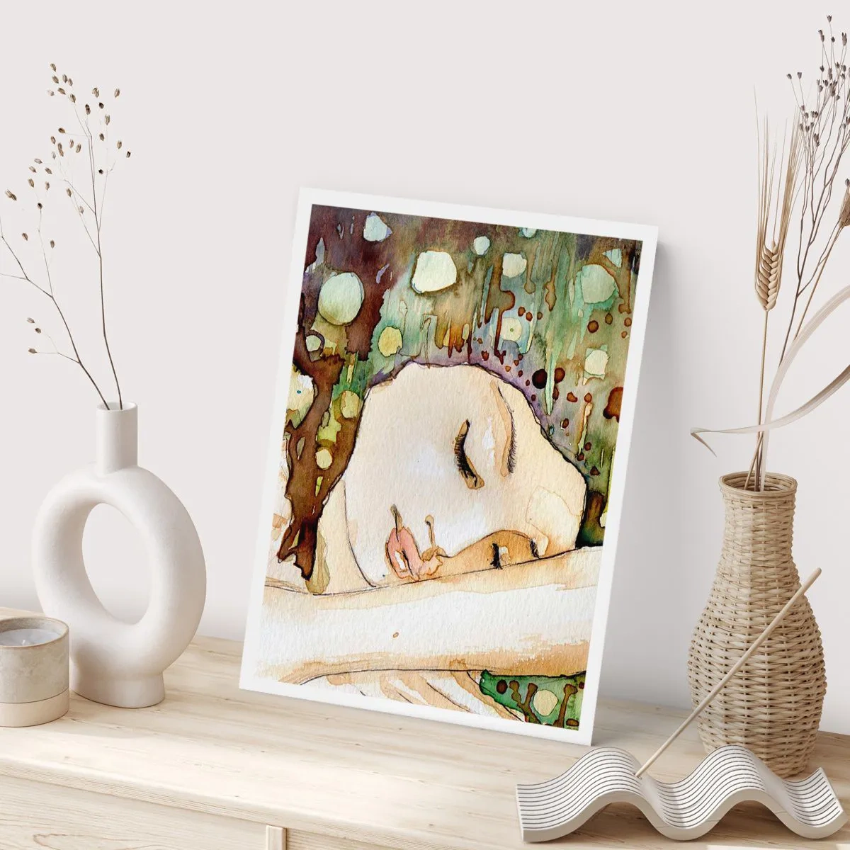 Póster - Sueño esmeralda y violeta - 40x50 cm