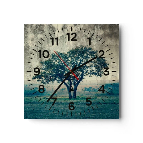 Reloj de pared - Reloj de vidrio - El manzano - 40x40 cm