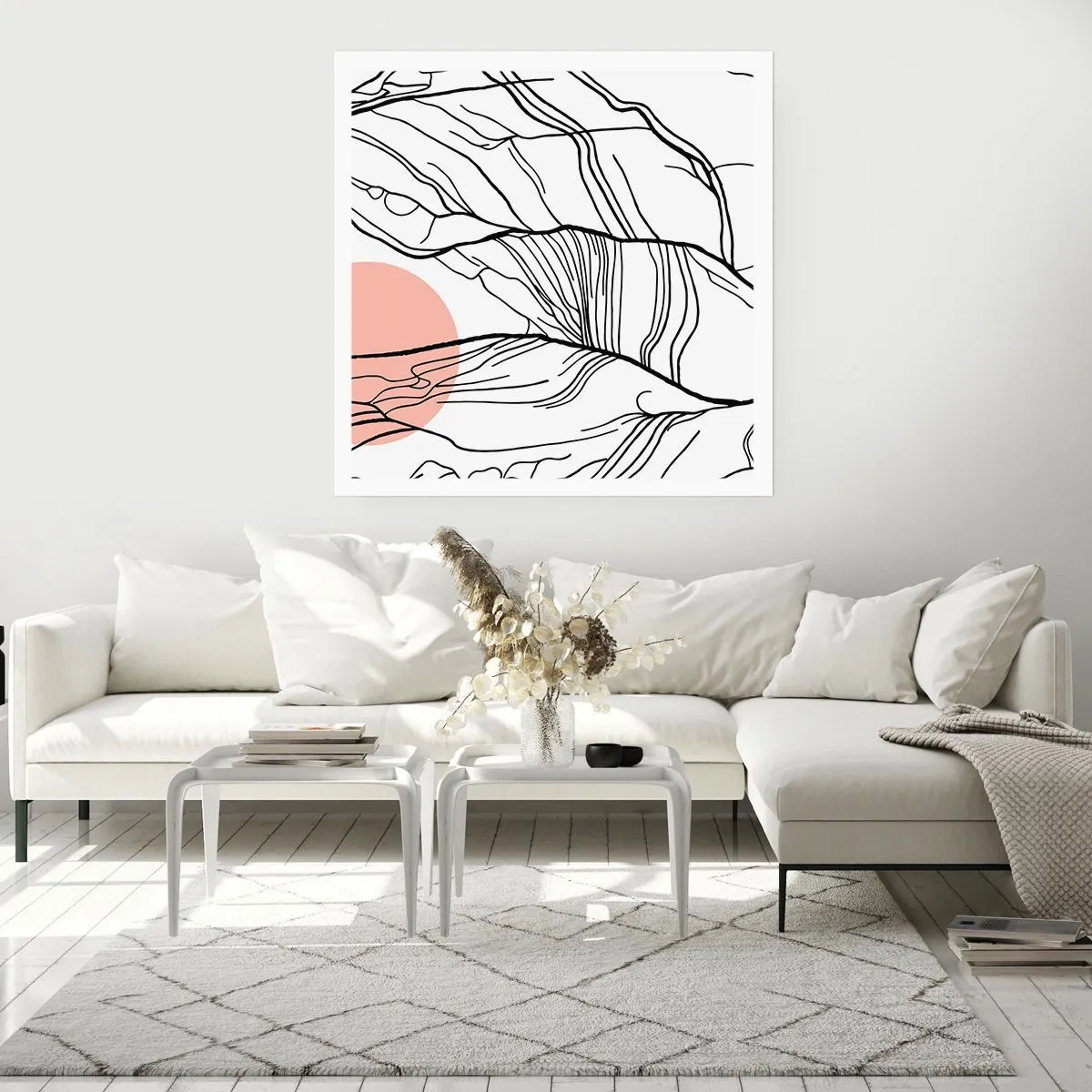Póster - En una red de ramas - 30x30 cm