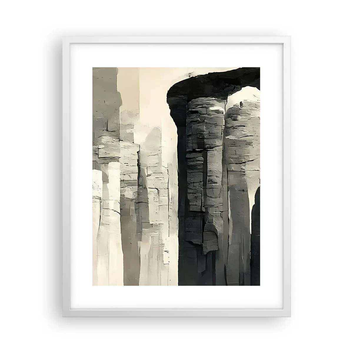 Póster en marco blanco - La majestuosidad de la antigüedad - 40x50 cm