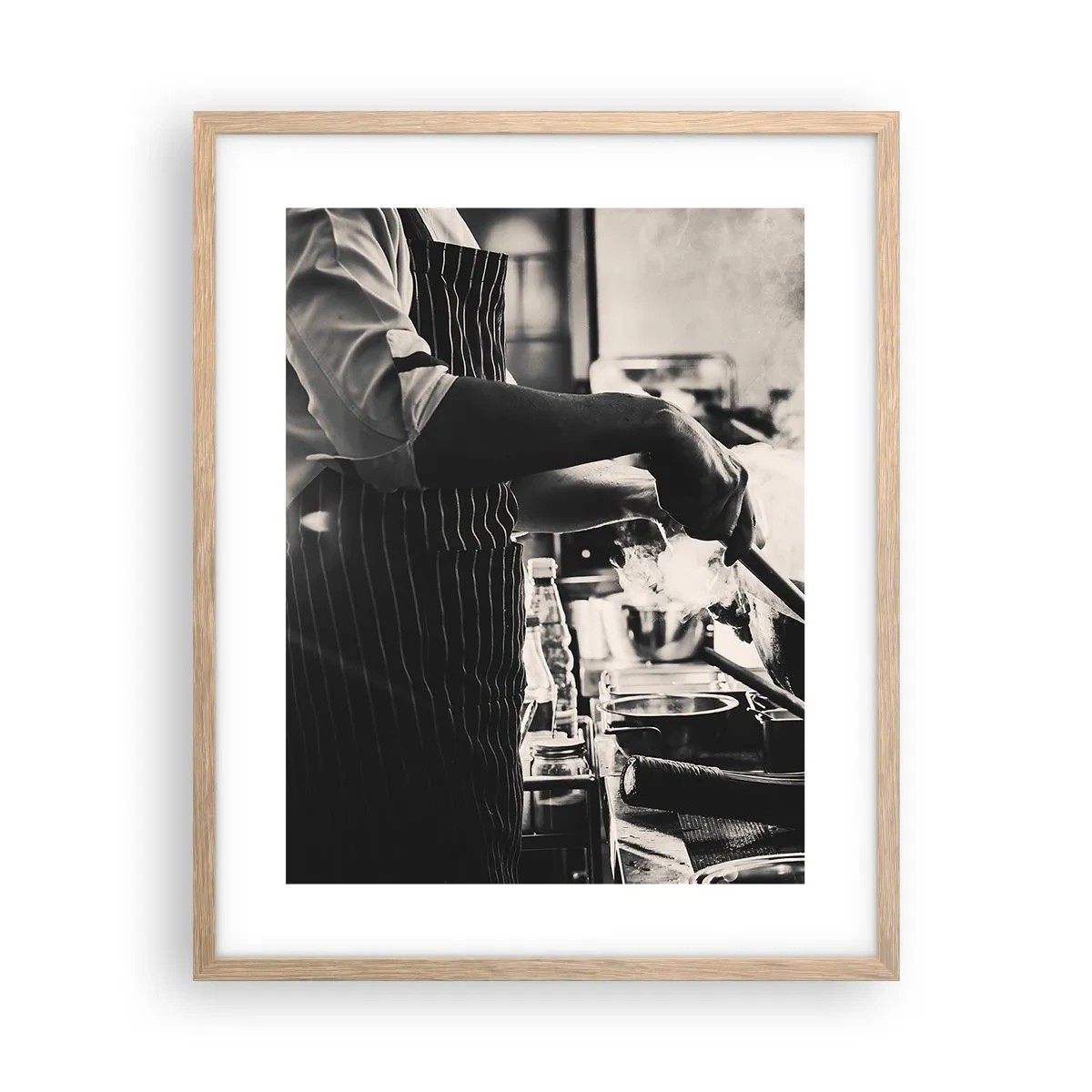 Póster en marco roble claro - Alquimia de sabores - 40x50 cm