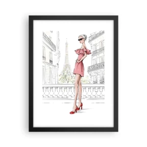 Póster en marco negro - El arte de la moda - 30x40 cm