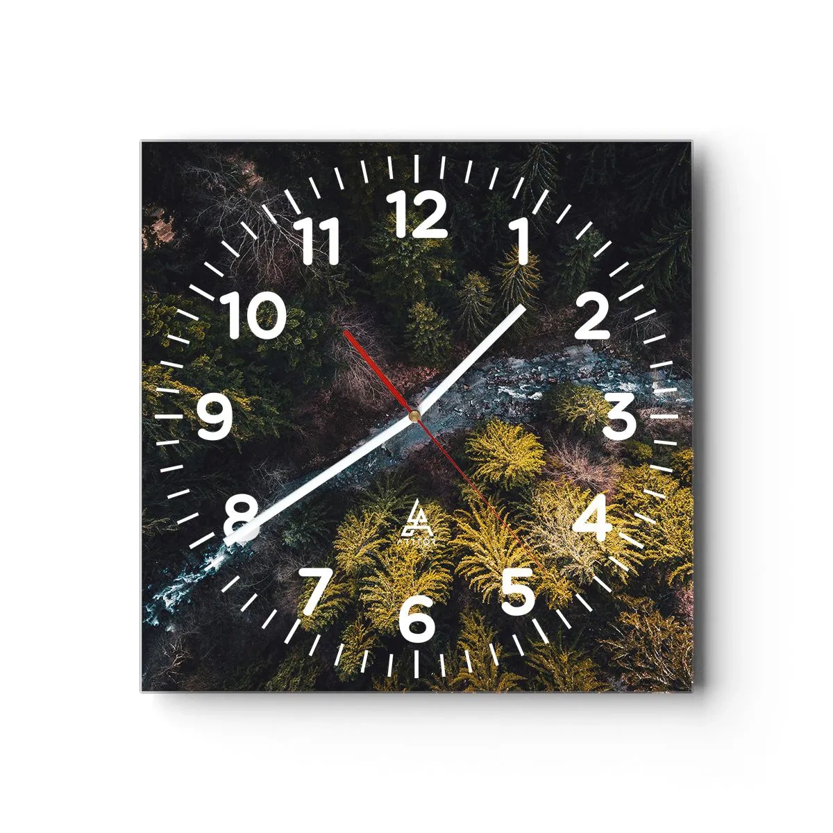 Reloj de pared - Reloj de vidrio - Rápido, cada vez más rápido - 40x40 cm
