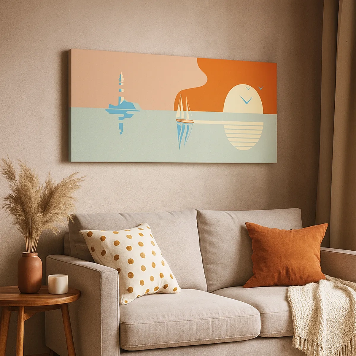 Cuadro sobre lienzo - Impresión de Imagen - Un paisaje marino perfecto - 30x30 cm