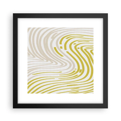 Póster en marco negro - Composición curvada - 30x30 cm