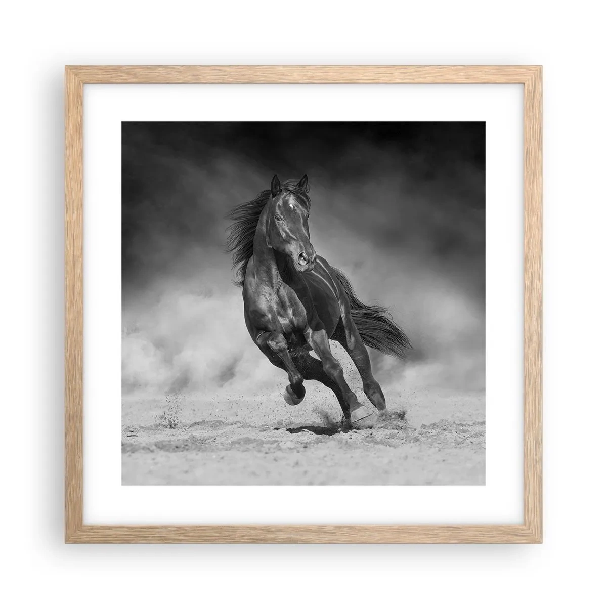 Póster en marco roble claro - Digno del propio emir - 40x40 cm