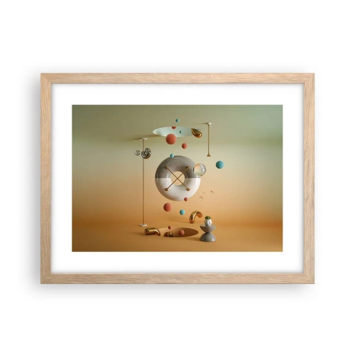 Póster en marco roble claro - Todo puede suceder - 40x30 cm