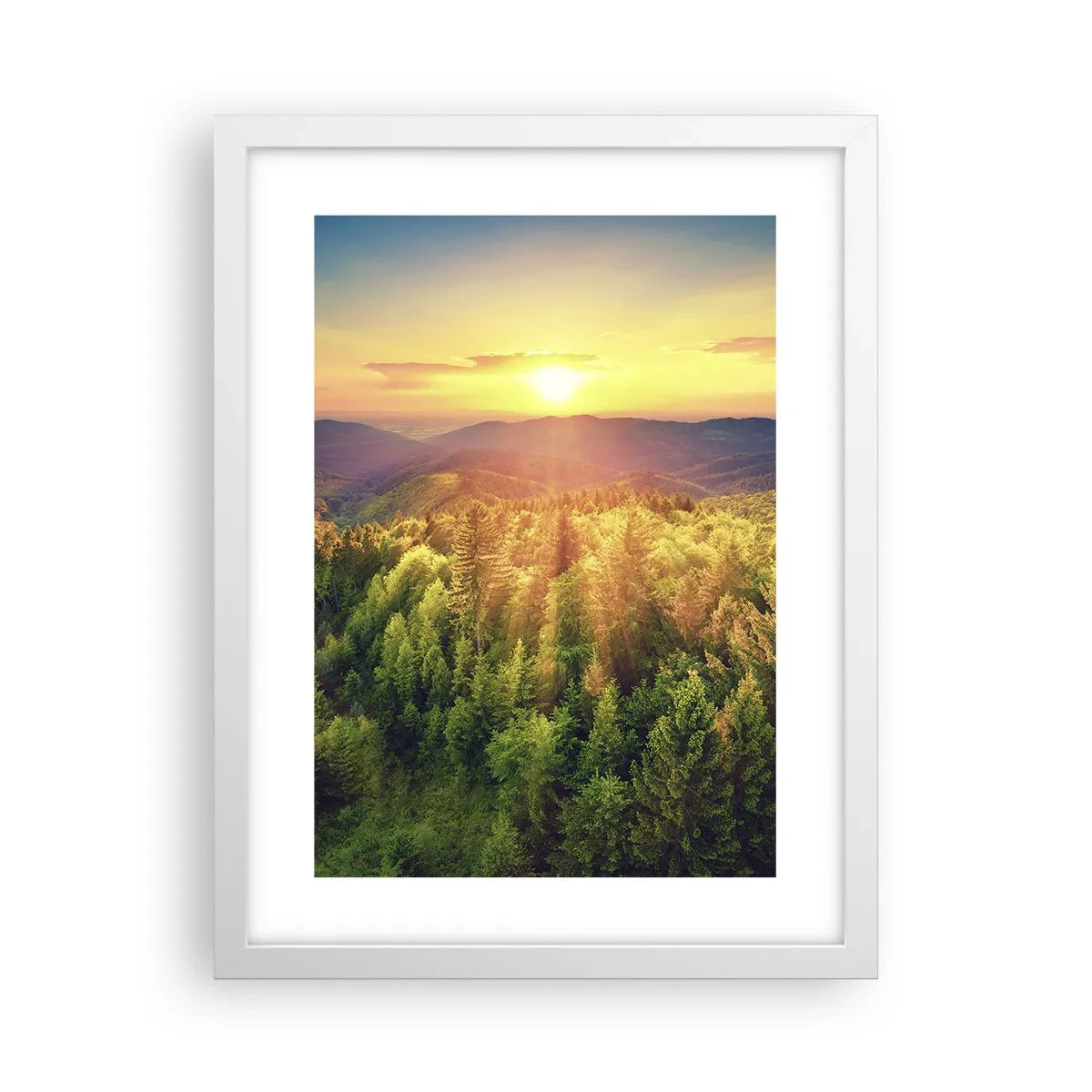 Póster en marco blanco - Desde lo alto - 30x40 cm