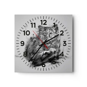 Reloj de pared - Reloj de vidrio - Sí, estoy escuchando - 30x30 cm