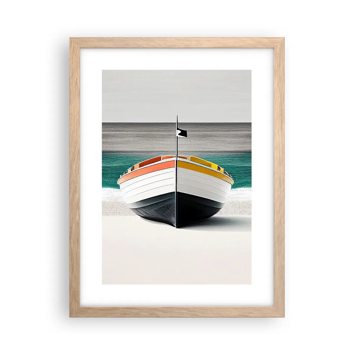 Póster en marco roble claro - En su lugar exacto - 30x40 cm