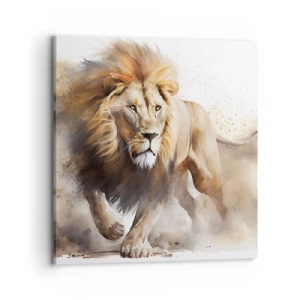 Cuadro sobre lienzo - Impresión de Imagen - El rey ha partido - 70x70 cm