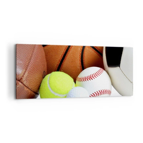 Cuadro sobre lienzo - Impresión de Imagen - Unidos por el deporte - 100x40 cm